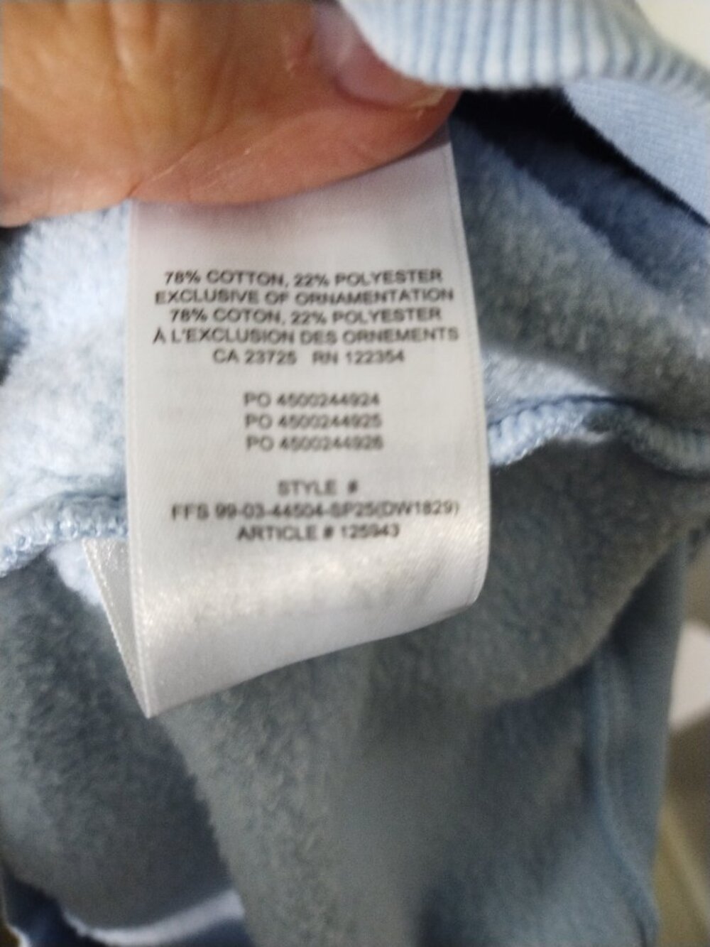 Light blue Mega fit Aritzia hoodie - Picture 5 of 5